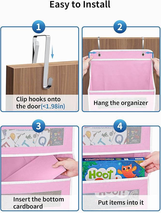 JARLINK Over The Door Organizer Storage, 5 Shelf Hanging Door Organizer - Image 7