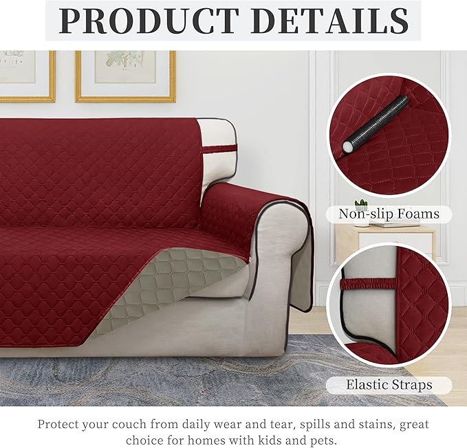 ISSUNTEX Double Protection 100% Waterproof Loveseat Sofa Covers - Image 5