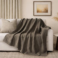 EVERGRACEHOME Modern Checkered Chenille Throw Blanket, Soft Cozy Plaid Knitted by EVERGRACEHOME