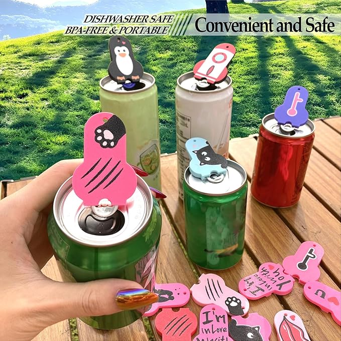 Soda Can Tab Opener Mini Soda Can Cover Easy Tab Opener and Drink Protector - Image 4