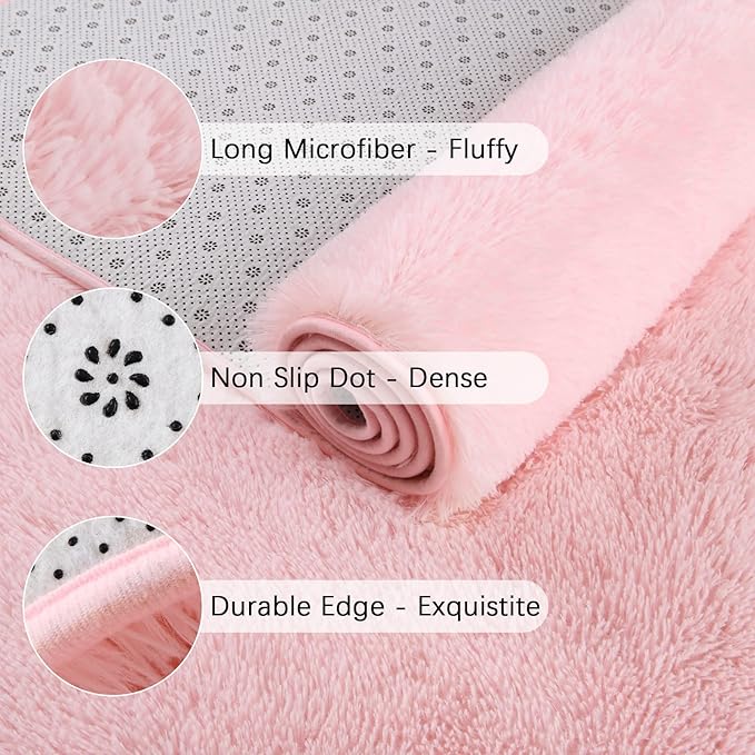 Chicrug Soft Area Rugs for Bedroom Living Room Plush Fluffy Rug 4x6 Feet - Image 6