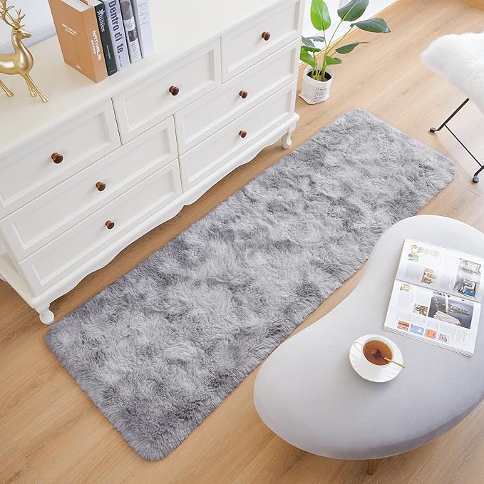 Chicrug Soft Runner Rugs for Bedroom Living Room Plush Fluffy Rug 2x10 Feet - Image 5