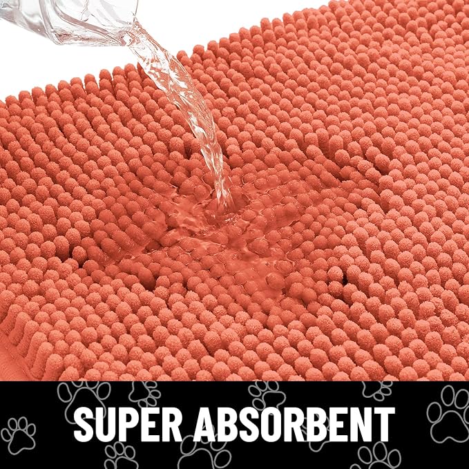 Smiry Dog Door Mat for Muddy Paws, Absorbent Dirt Trapper Non Slip Quick Dry - Image 5