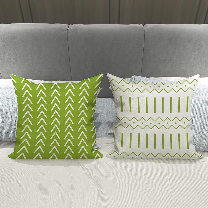 YCOLL Pillow Covers 18x18 Set of 4, Modern Sofa Throw Pillow Cover, Decorative - Image 4