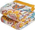 MSGKV Boho Throw Blanket 60"x80" Floral Cotton Blanket by MSGKVHomeTextiles