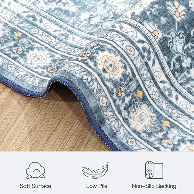 Lofus 3x5 Area Rug for Entryway, Washablee Soft Rugs for Bedroom, Living Room - Image 8