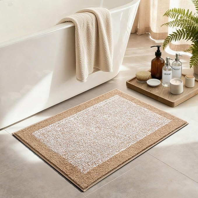 Bathroom Rugs 30x20 Non Slip Washable, Soft Absorbent Quick Dry Mats - Image 3