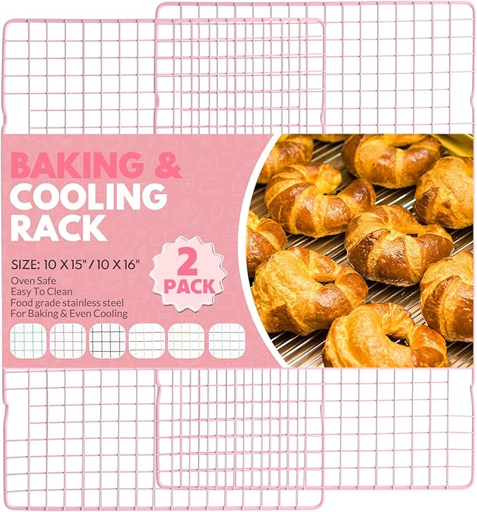 2 PCS Cooling Racks for Cooking and Baking, 16x10 Inches Stainless Steel by Unknown