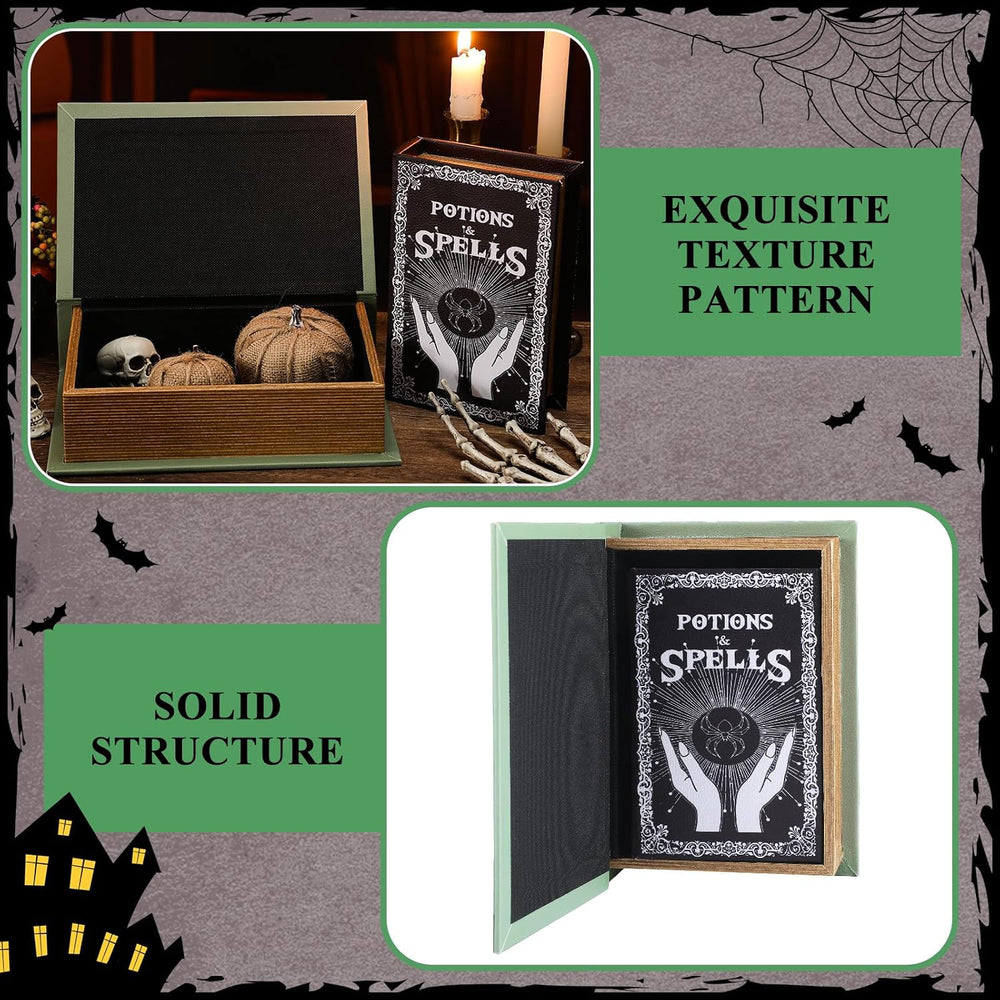 Beeveer Set of 2 Magic Nesting Halloween Faux Books Decoration Indoor