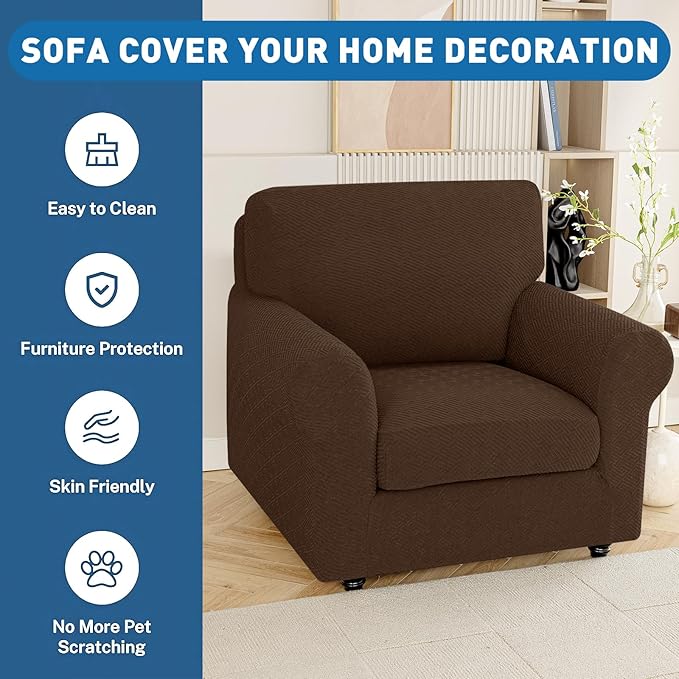 XINEAGE Couch Cushion Covers Seat Cushion Cover Thick Stretch Sofa Slipcovers 1 - Image 7