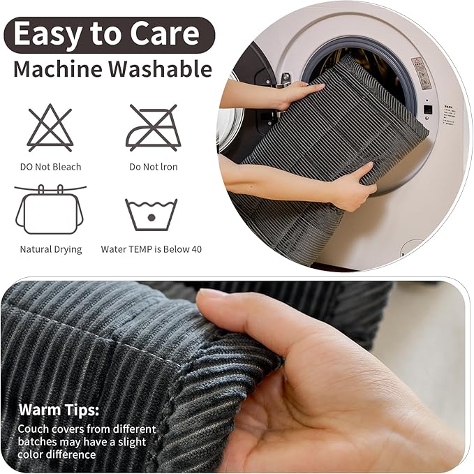 Couch Covers for Dogs Washable, Non Slip Couch Covers for Loveseat Sofa Pet - Image 7