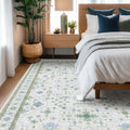Hazo Haus Cream Oushak 6x8 Bedroom Rug by HazoHaus