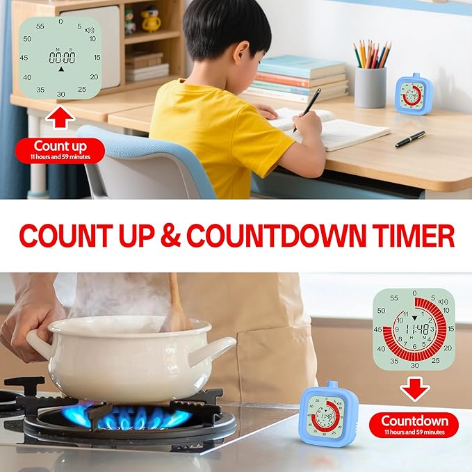 Digital Visual Timer 12hours Countdown countup Kitchen Timer Student Timer Gym - Image 3
