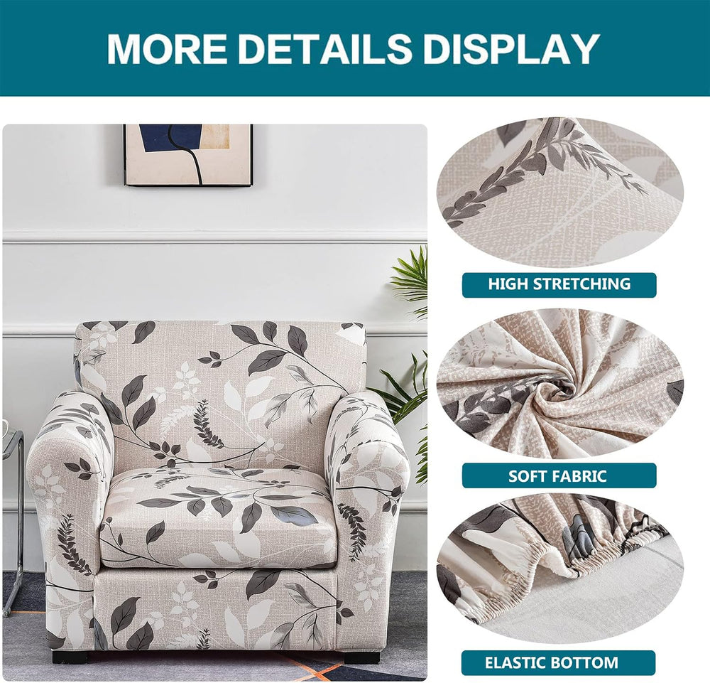 KRFOONN 2 Piece Chair Covers Armchair Sofa Couch Slipcover, Small, 23
