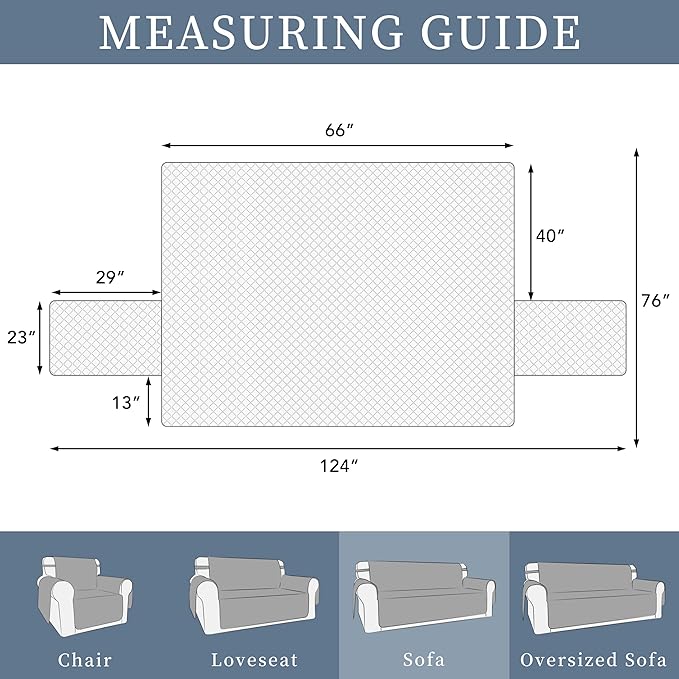 ISSUNTEX Double Protection 100% Waterproof Sofa Covers - Image 6