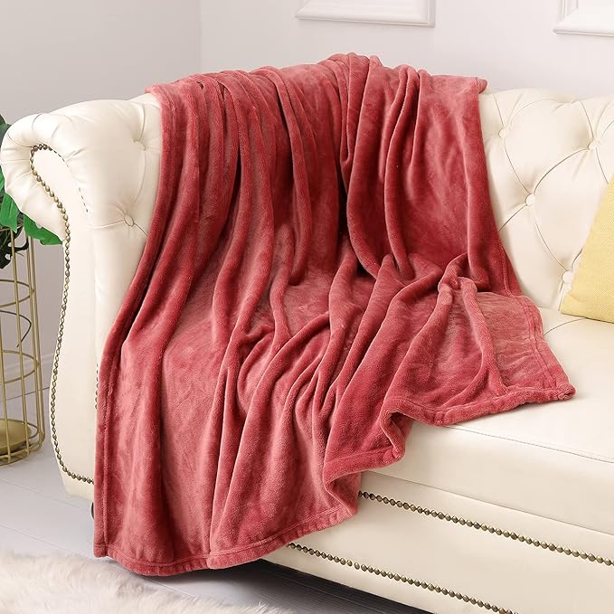 KMUSET Fleece Blanket Twin Size Coral Lightweight Super Soft Cozy Luxury Bed by COZYBLANKETHappyHomeLife