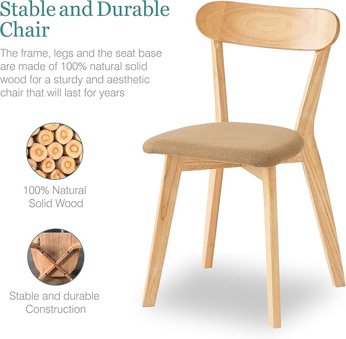 Solid Wood Dining Chairs Set of 4 for Home Kitchen/Living Room/Dinnite