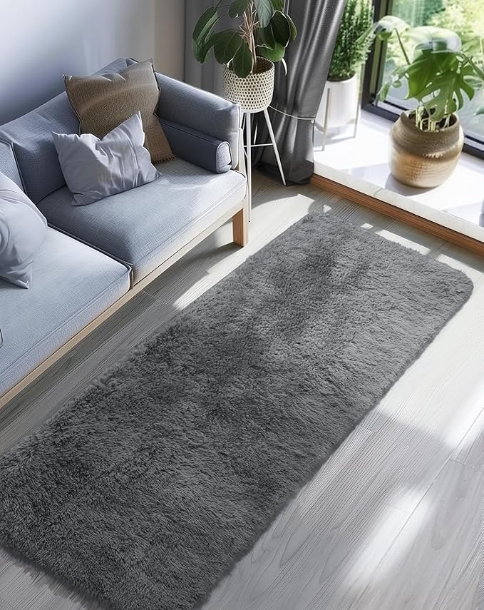 Ophanie 2x8 Runner Rug for Hallway, Upgrade Non-Slip Fluffy Soft Bedside Rugs - Image 5