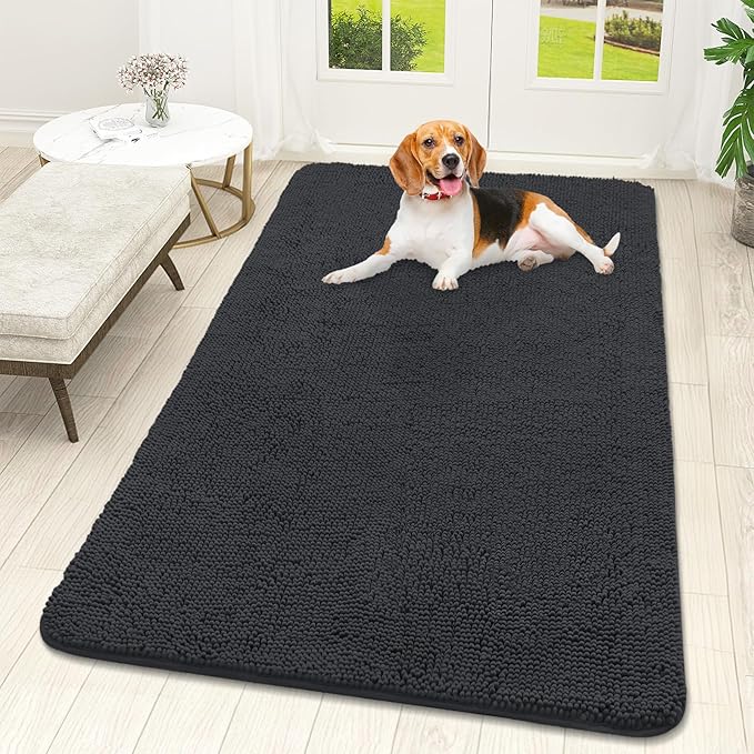 OLANLY Dog Door Mat for Muddy Paws 59x32, Absorbs Moisture and Dirt, Absorbent by OLANLY