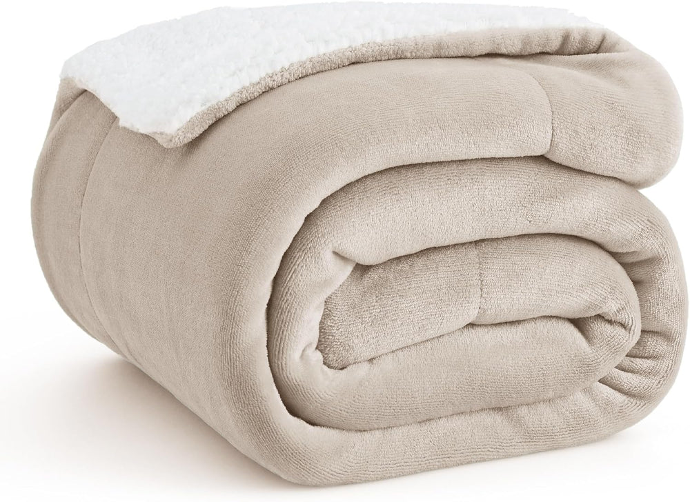 Bedsure GentleSoft Sherpa Fleece Twin Size Blanket for Couch, Non-Heated, Thi...