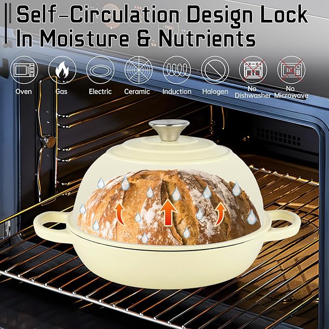 Enameled Cast Iron Bread Oven, Dutch Oven Pot