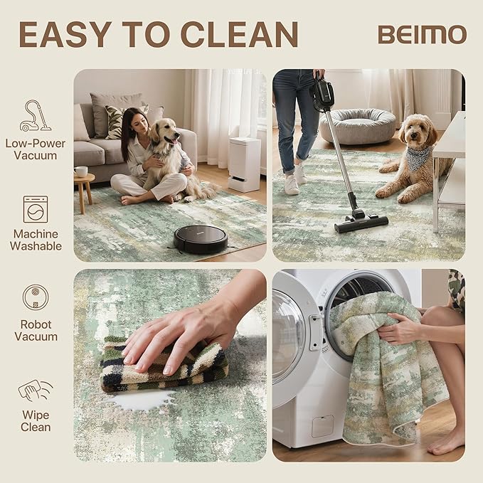 BEIMO Reversible 2x3 Rugs for Entryway Kitchen Bathroom, Modern Abstract - Image 5