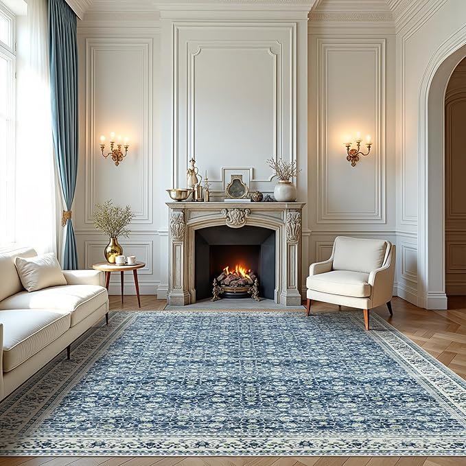 Washable Rugs 8x10 Area Rugs for Living Room, Dining Room- Soft Low Pile Stain - Image 7