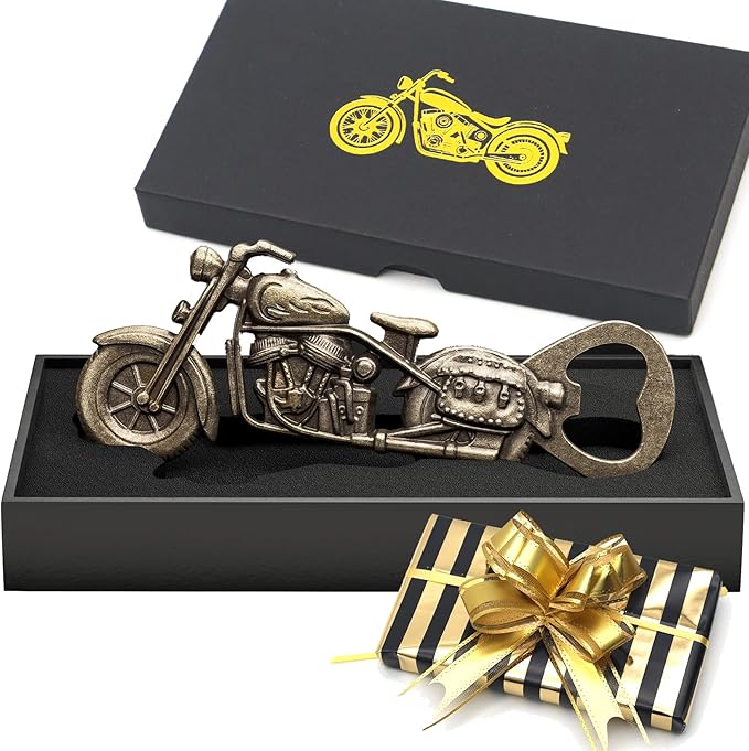 Motorcycle Beer Gifts for Men, Vintage Motorcycle Bottle Opener by Unknown
