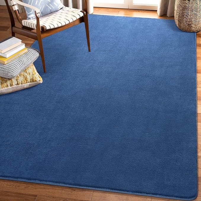Amearea 5x5 Square Area Rugs for Bedroom Living Room, Modern Blue Thickened - Image 8