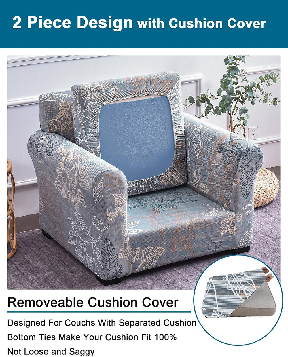 CRFATOP Armchair Chair Covers for Living Room Sofa Couch Slipcover,19