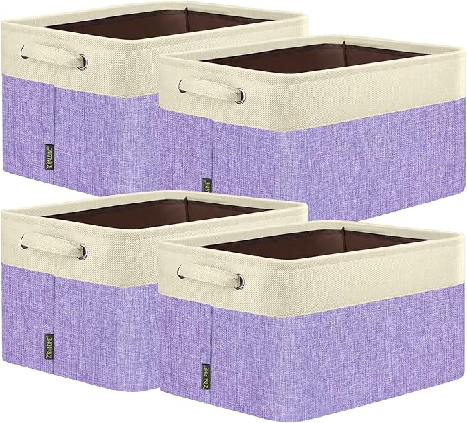 BALEINE 4 Pack Fabric Closet Storage Bins by BALEINE