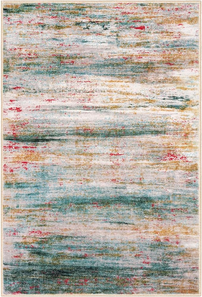 KOZYFLY Washable Area Rug 5x7 Modern Ombre Thin Rugs - Image 9