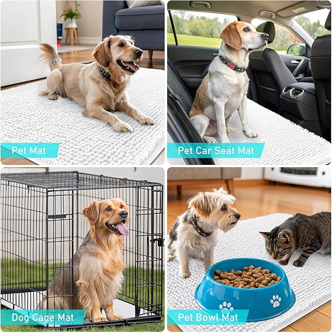 OLANLY Dog Door Mat for Muddy Paws 59x20, Absorbs Moisture and Dirt, Absorbent - Image 7