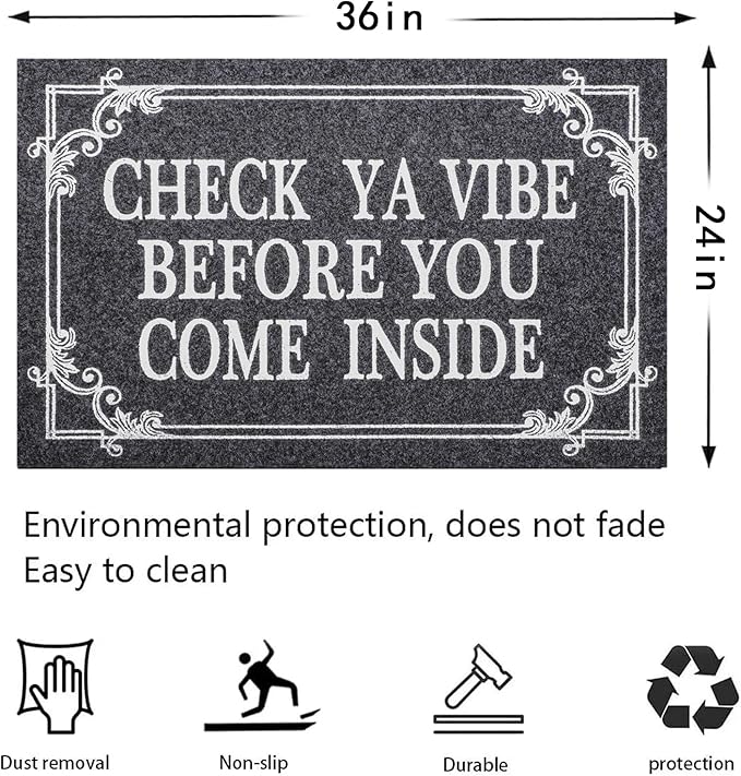 Front Door Door Mat Indoor Outdoor Entrance Doormat Rubber Welcome Door Mat - Image 3