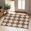 Front Door Rug - 2x3 Brown Beige Non-Slip Washable Doormat Indoor Outdoor Mat by Othilic