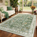 Yamaziot Washable Area Rug 5x7 – Non-Slip Boho Floral Living Room Rug by Yamaziot