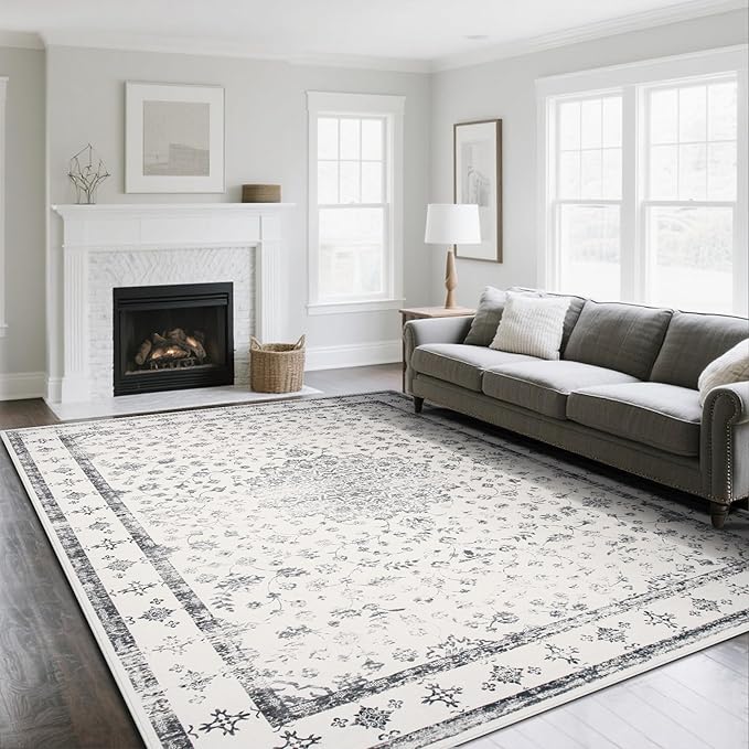 Washable Rugs 8x10 Area Rugs for Living Room, Rugs for Bedroom, Large Carpets by Srugn