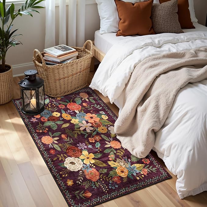 2x4 Entryway Runner Rugs, Non Slip Washable Rugs by WelcometoBabovid
