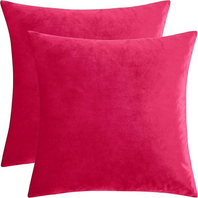 GIGIZAZA Decorative Throw Pillow Covers 26x26, Velvet Sofa Boho Cushion Pillows - Image 4