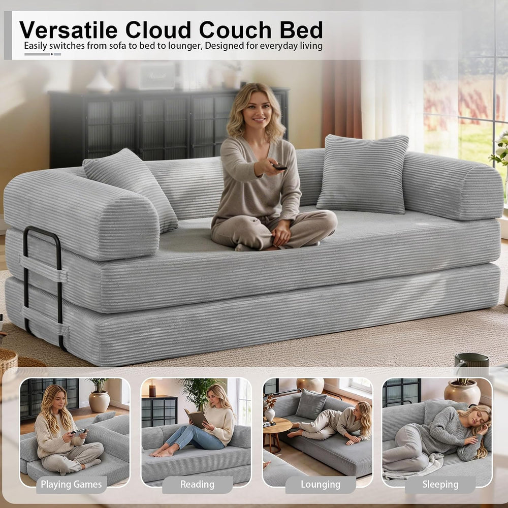 JJJ 89 inch Boneless Sofa Bed Sleeper Couch