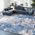 Washable Area Rugs 7'x9' Non-Slip Modern Abstract Soft by RELEANY