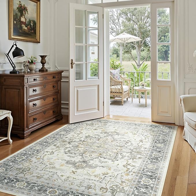 Lofus 5x7 Area Rugs for Living Room, Machine Washable Non-Slip Area Rug - Image 3