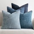 MIULEE Pack of 4 Couch Throw Pillow Covers 18x18 Inch Neutral Blue Soft by MIULEE