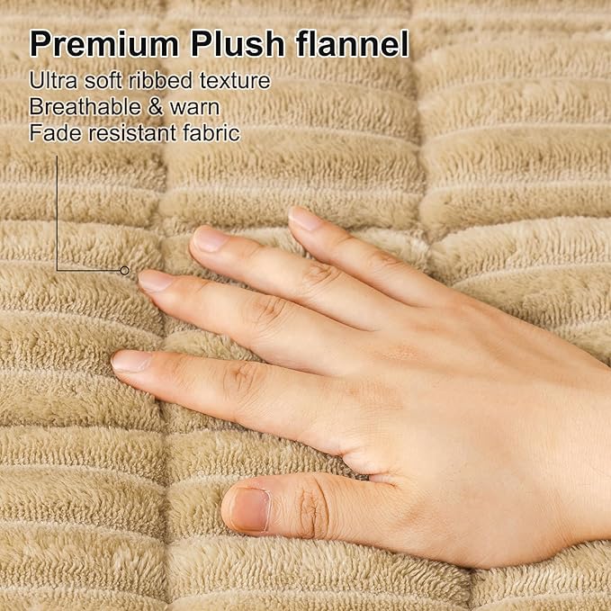 Smiry Couch Cover for Dogs Washable, Non Slip Fuzzy Pet Couch Covers for 3 - Image 4