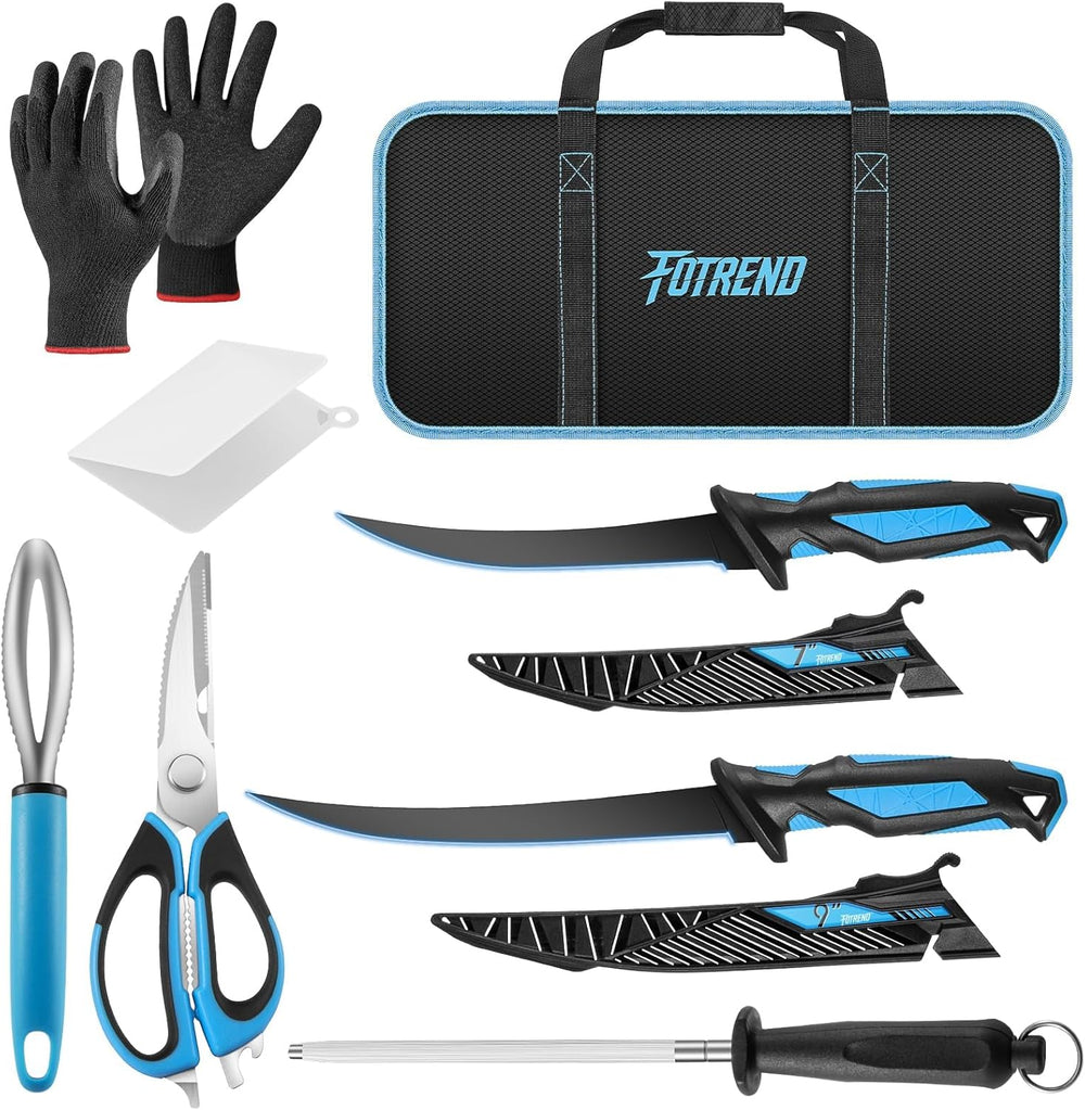 Fillet Knife Kit Combo, Fishing Knives and Honing Rod, Ultra-Sharp G4116 German