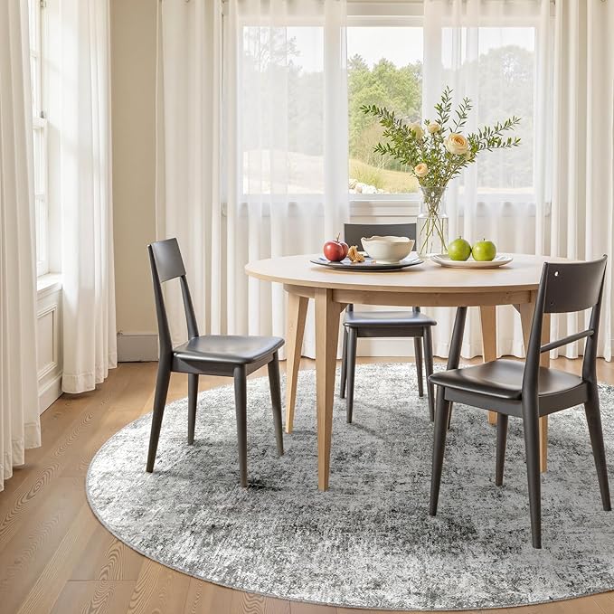 Washable Area Rugs 8ft Non-Slip Modern Abstract Soft - Image 3