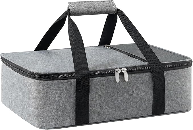 Insulated Casserole Carrier for Hot or Cold Food, Pie Carrier Bag Lunch Tote by MIAOJIE