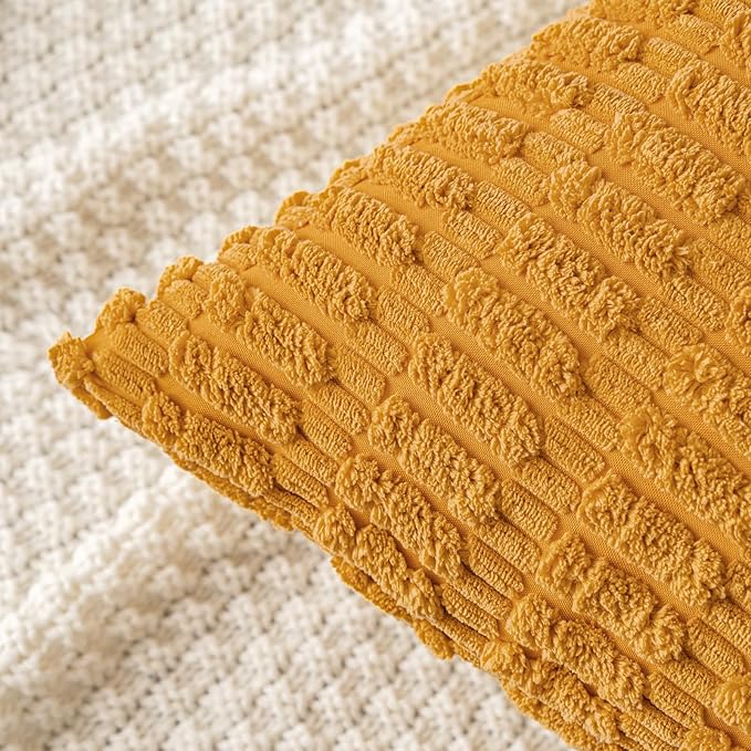 MIULEE Pack of 2 Corduroy Decorative Throw Pillow Covers 16x16 Inch Soft Boho - Image 4
