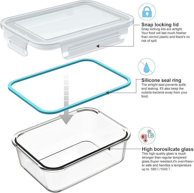 AILTEC Glass Food Storage Containers - Image 4