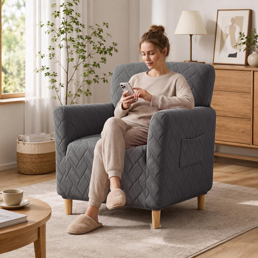 LiveGo Banquet Armchair Slipcovers Chair Slipcovers with Arms